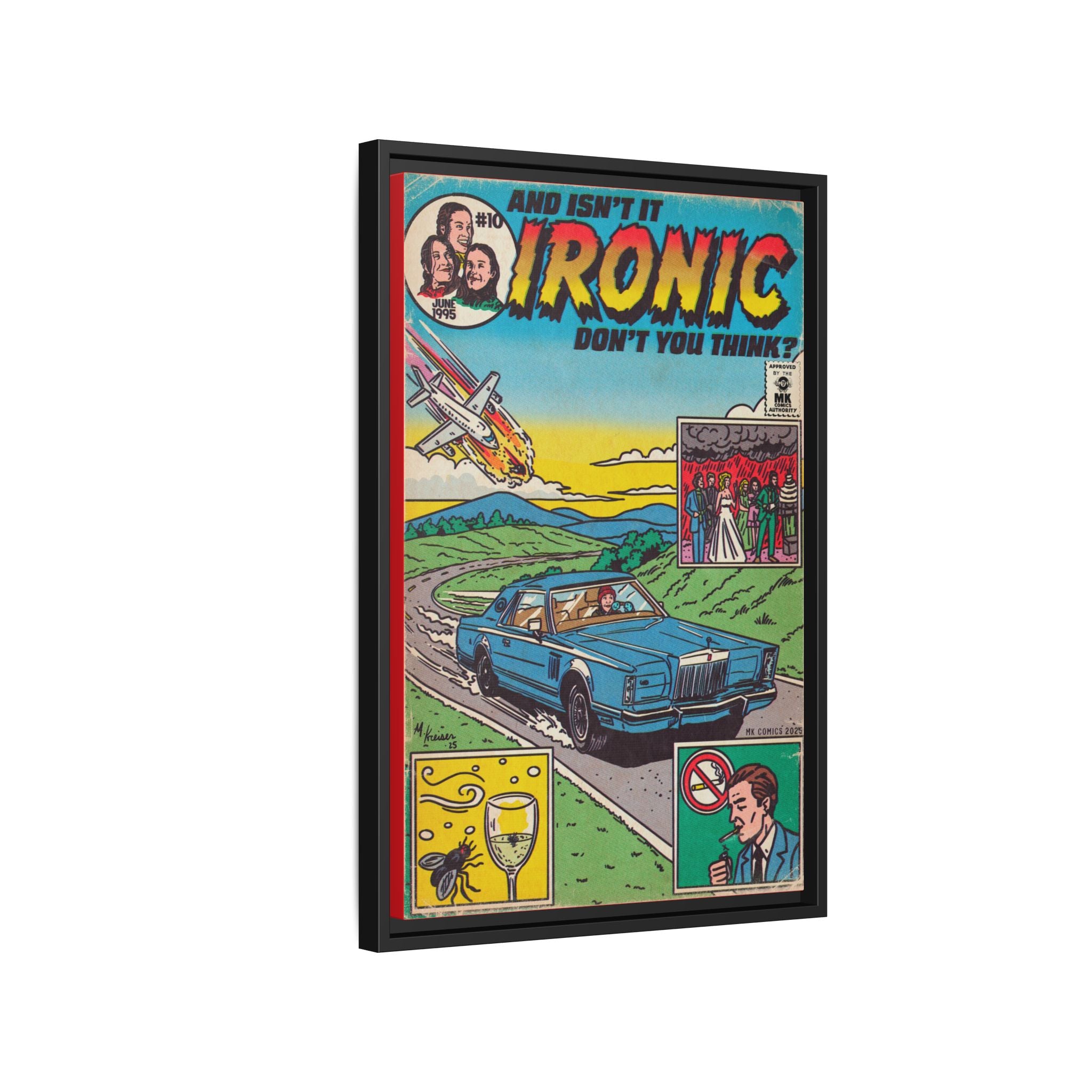 Ironic - Matte Canvas, Framed (Multi-color)