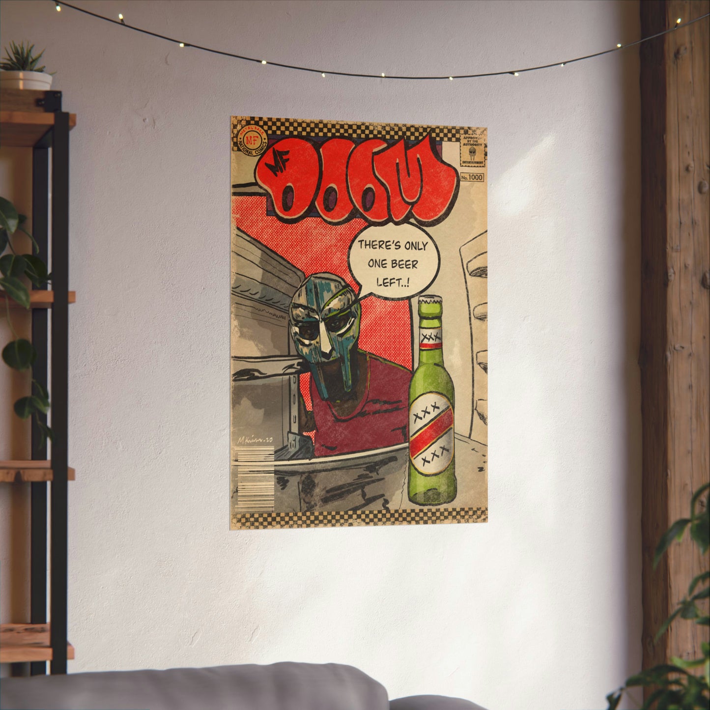 MF DOOM - One Beer - Vertical Matte Poster