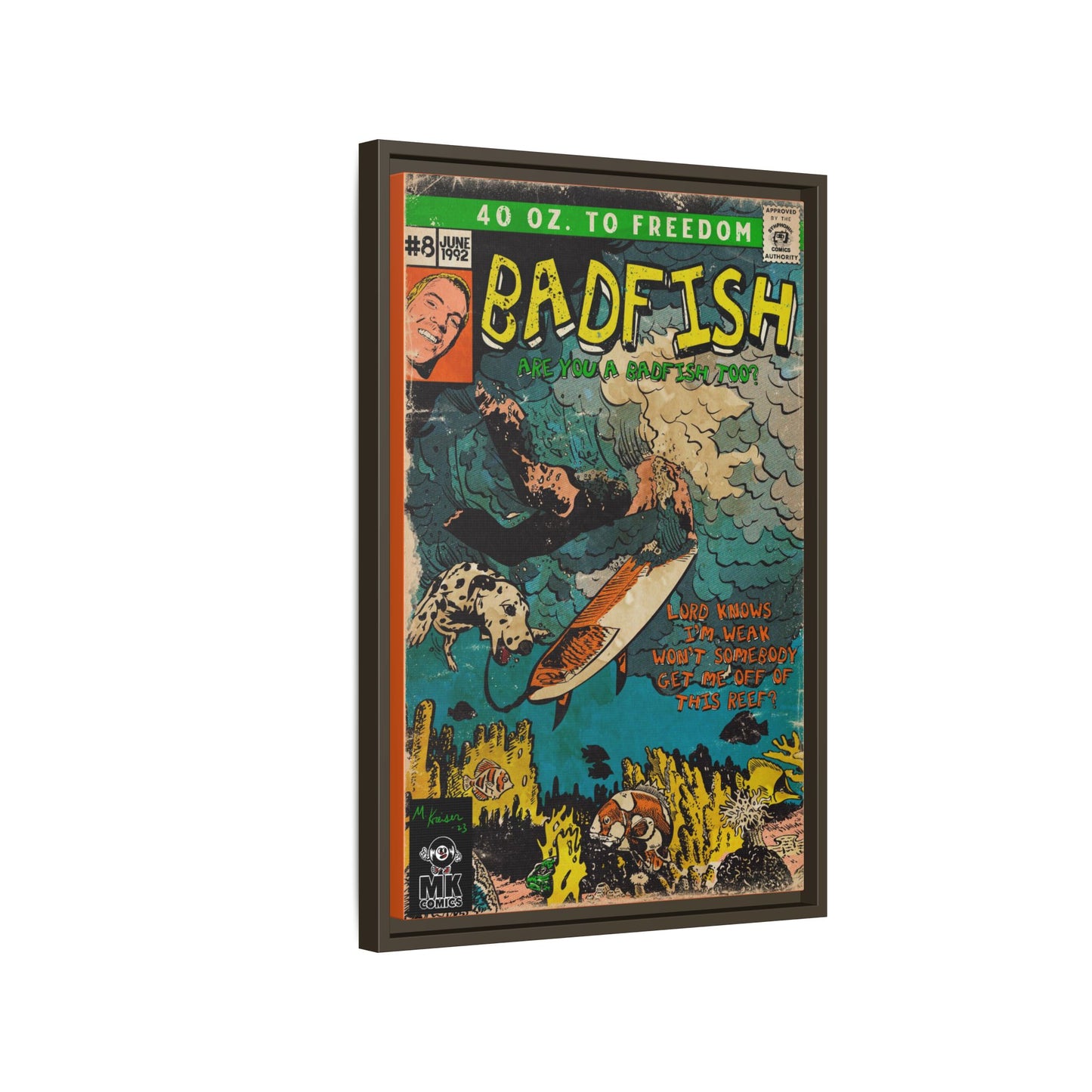 Badfish - Matte Canvas, Framed (Multi-color)