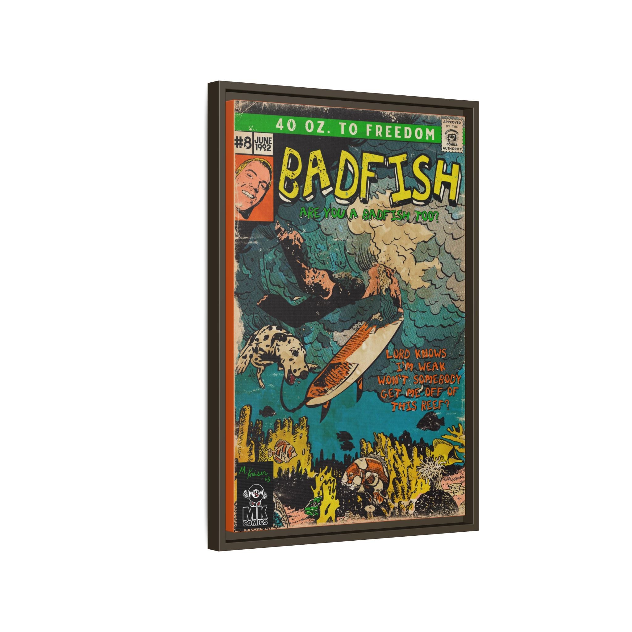 Badfish - Matte Canvas, Framed (Multi-color)