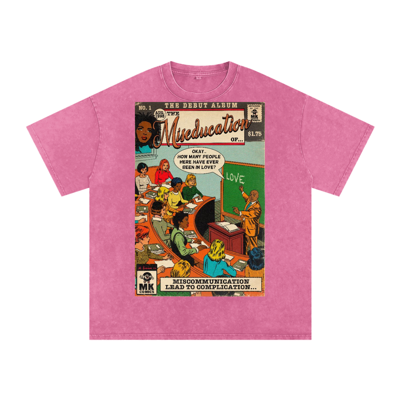 The Miseducation of... - Snow Washed Oversized Cotton T-Shirt