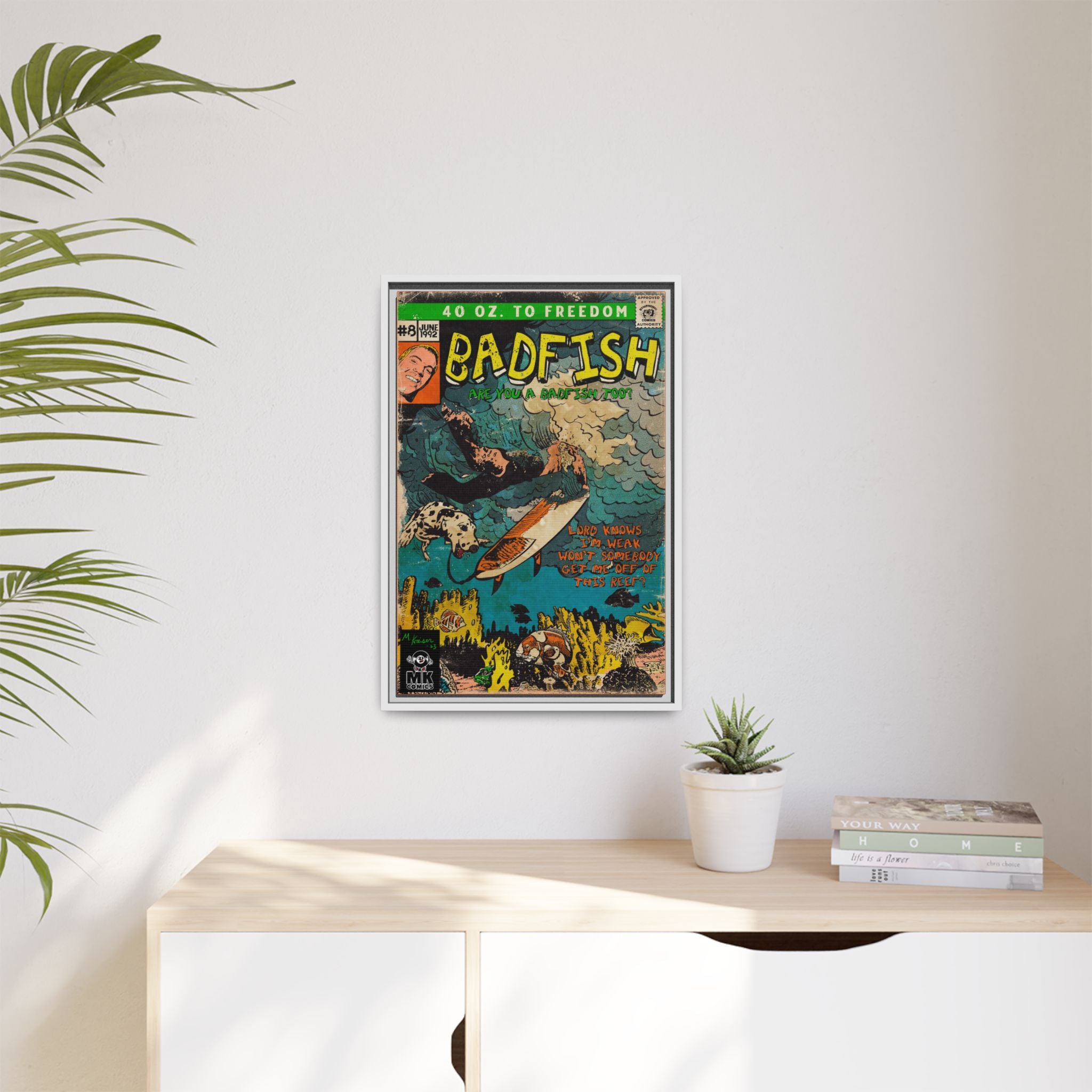 Badfish - Matte Canvas, Framed (Multi-color)
