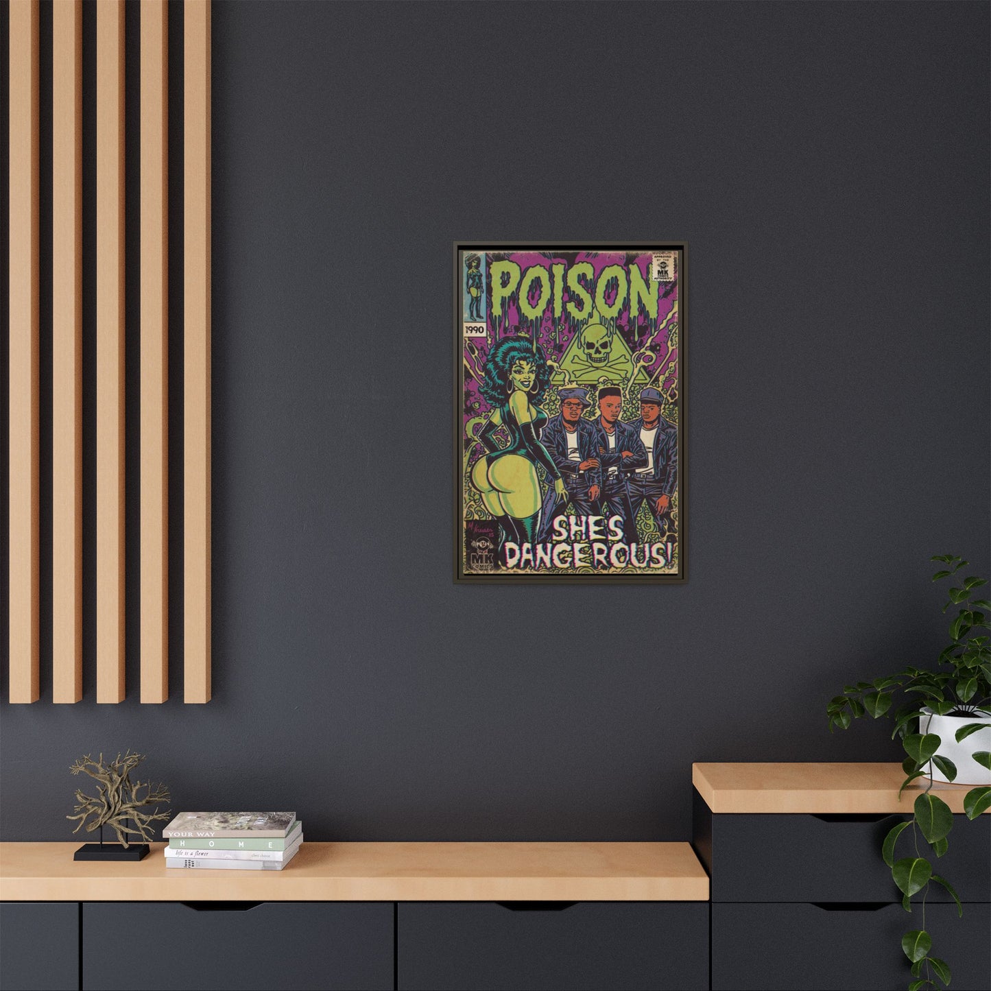 Poison - Matte Canvas, Framed (Multi-color)