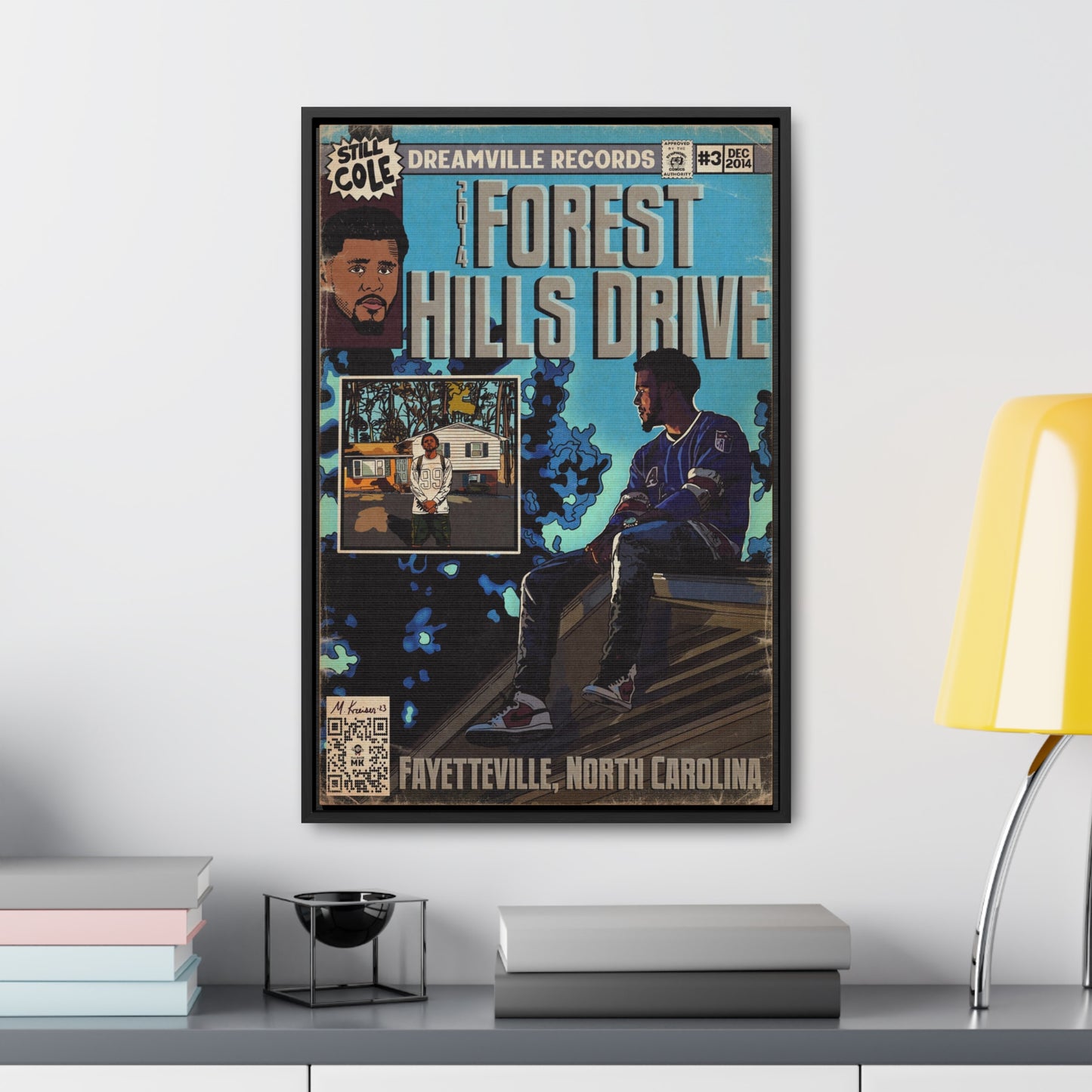 J Cole - 2014 Forest Hills Drive - Gallery Canvas Wraps, Vertical Frame