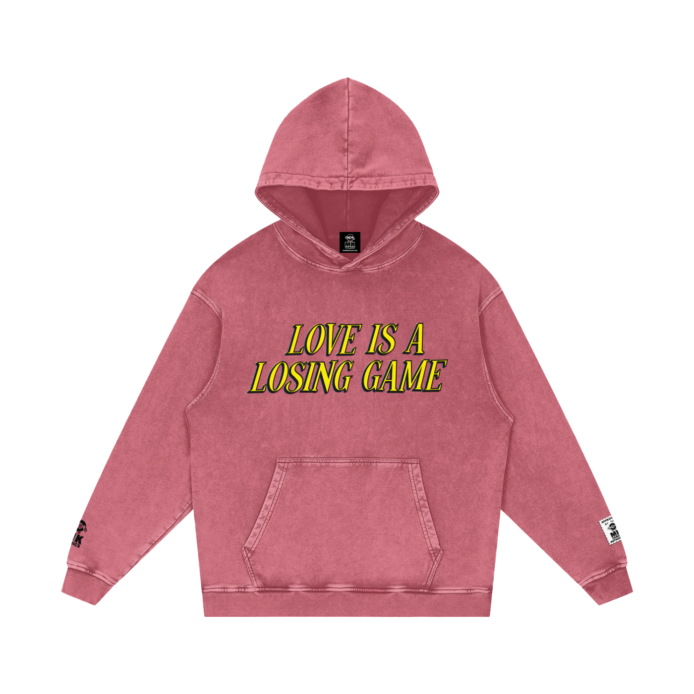 Love is a Losing Game - Snow Washed Loose Cotton Hoodie