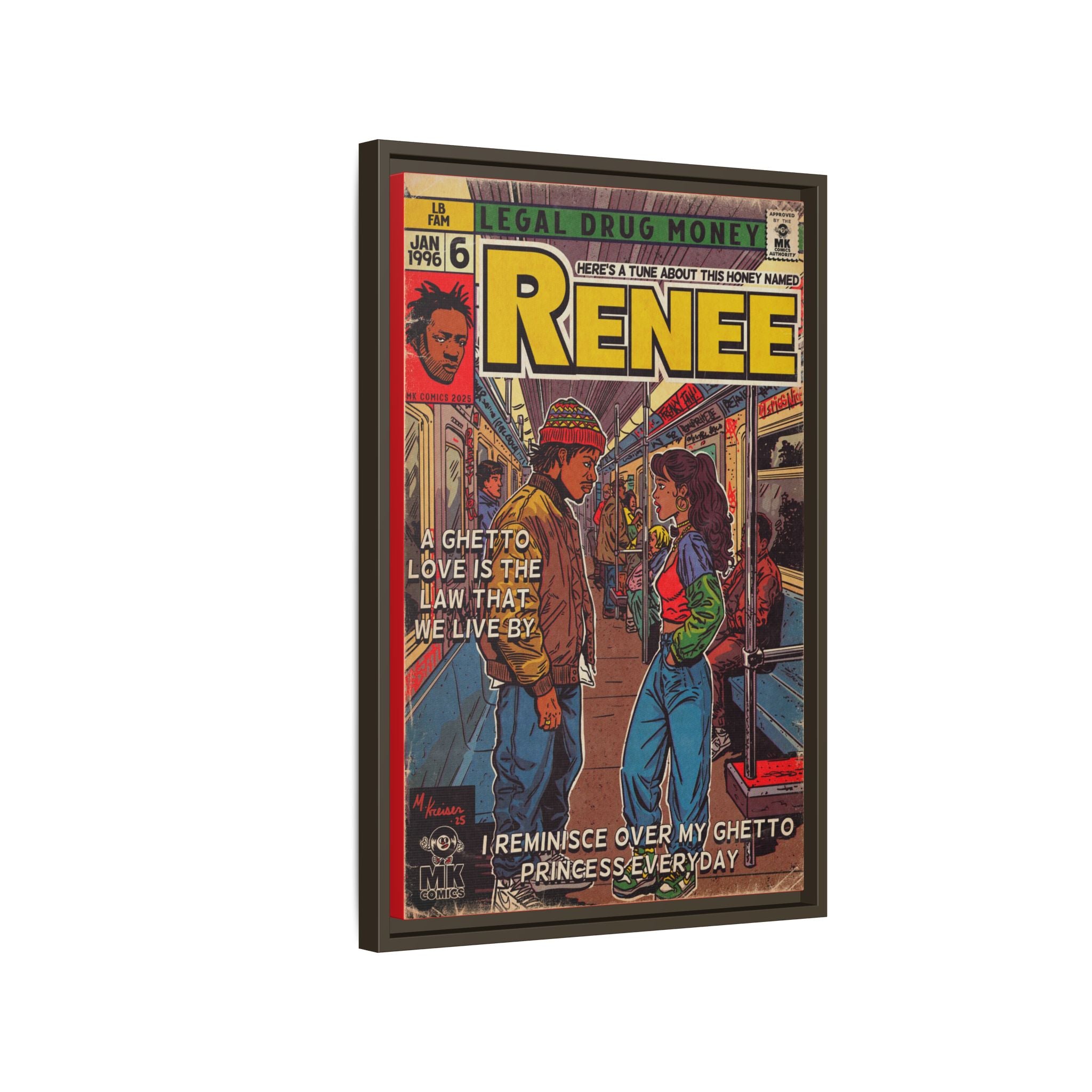 Renee - Matte Canvas, Framed (Multi-color)