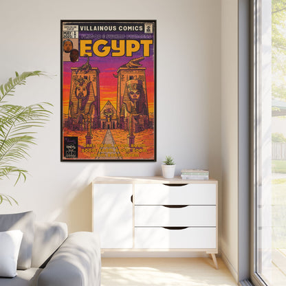 Egypt Remix - Matte Canvas, Framed (Multi-color)