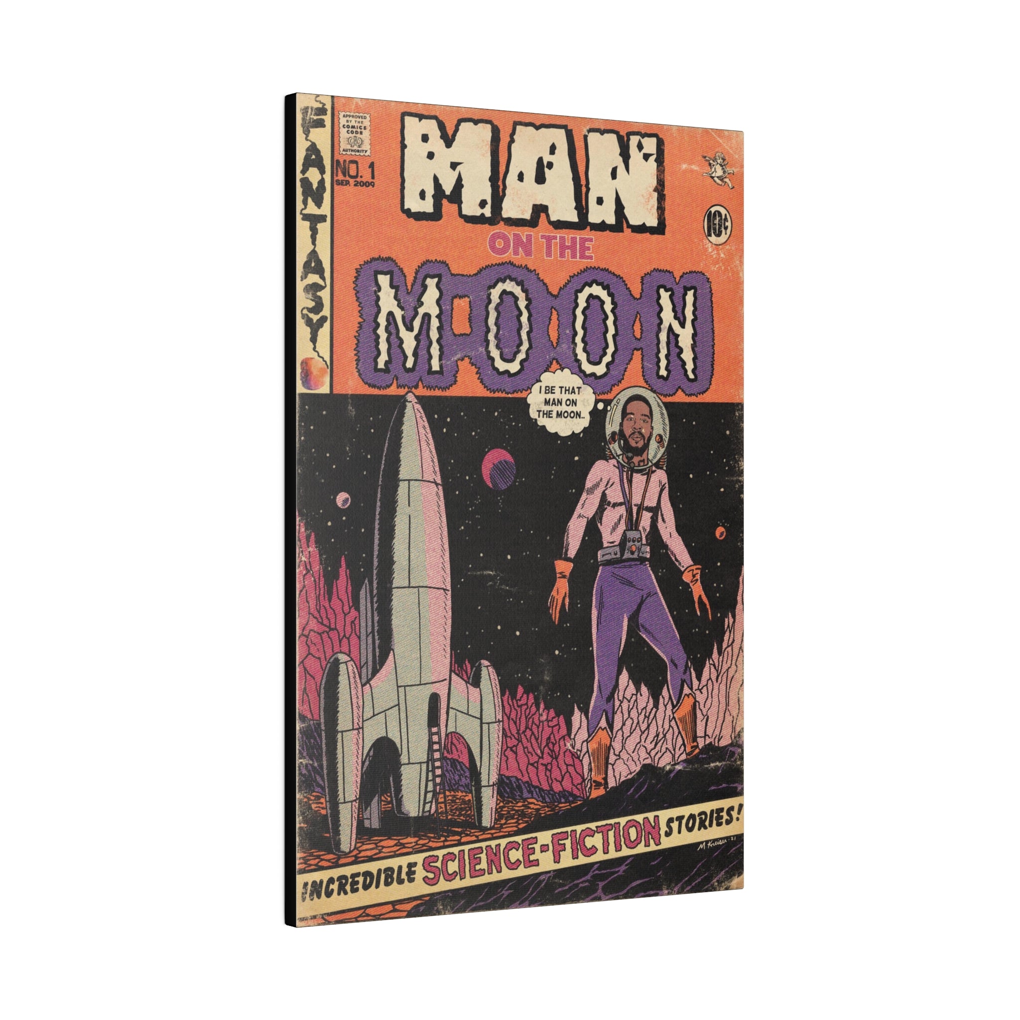 Man On The Moon - Matte Canvas, Stretched, 0.75"