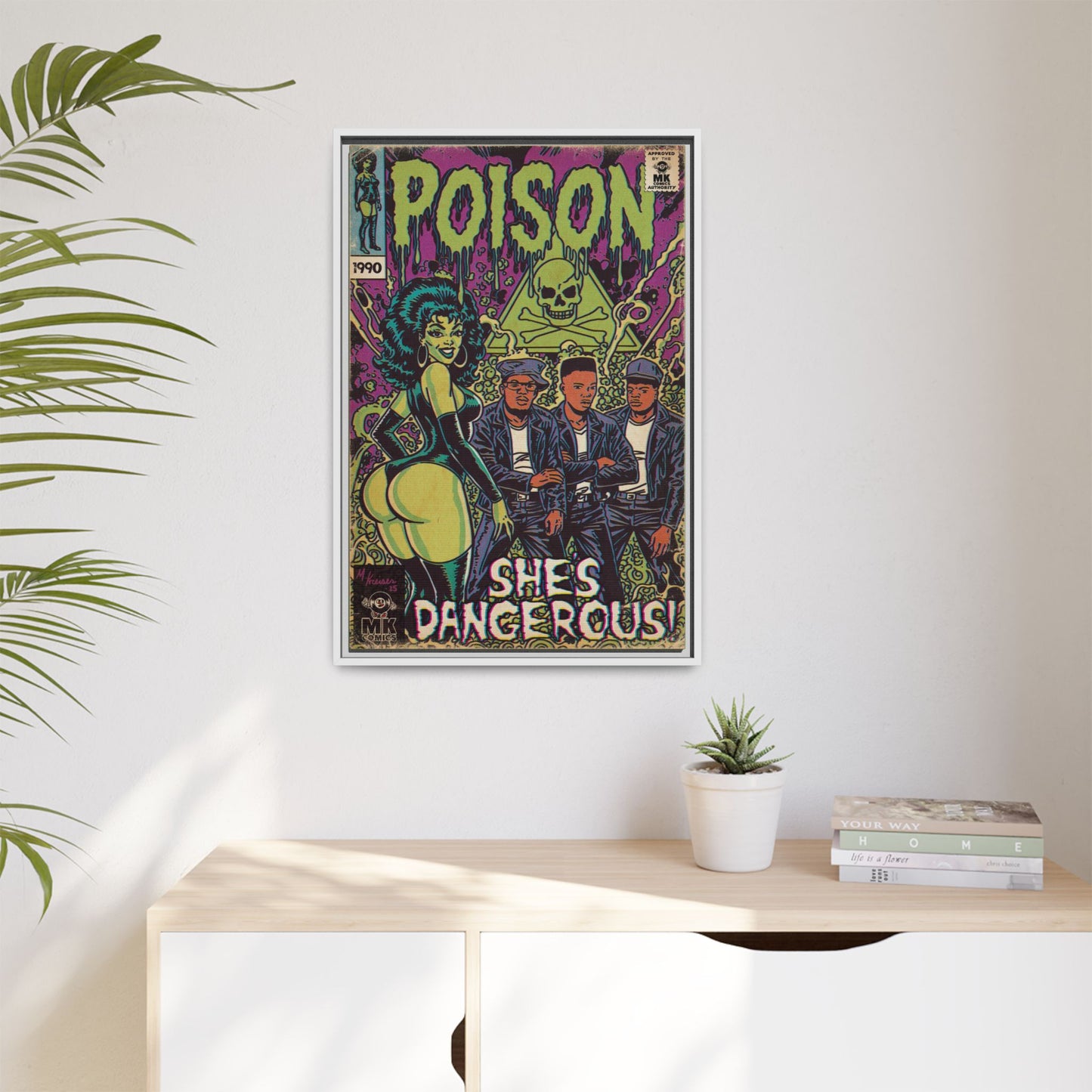 Poison - Matte Canvas, Framed (Multi-color)