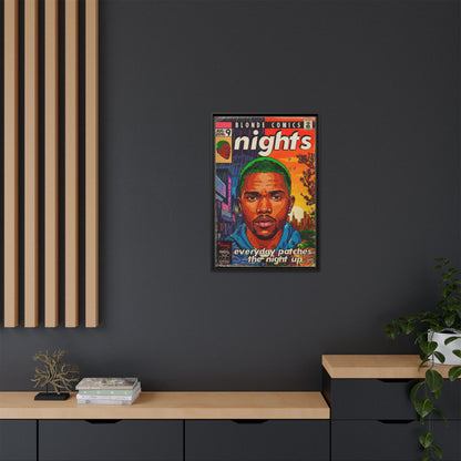 Frank Ocean -Nights - Matte Canvas, Framed (Multi-color)