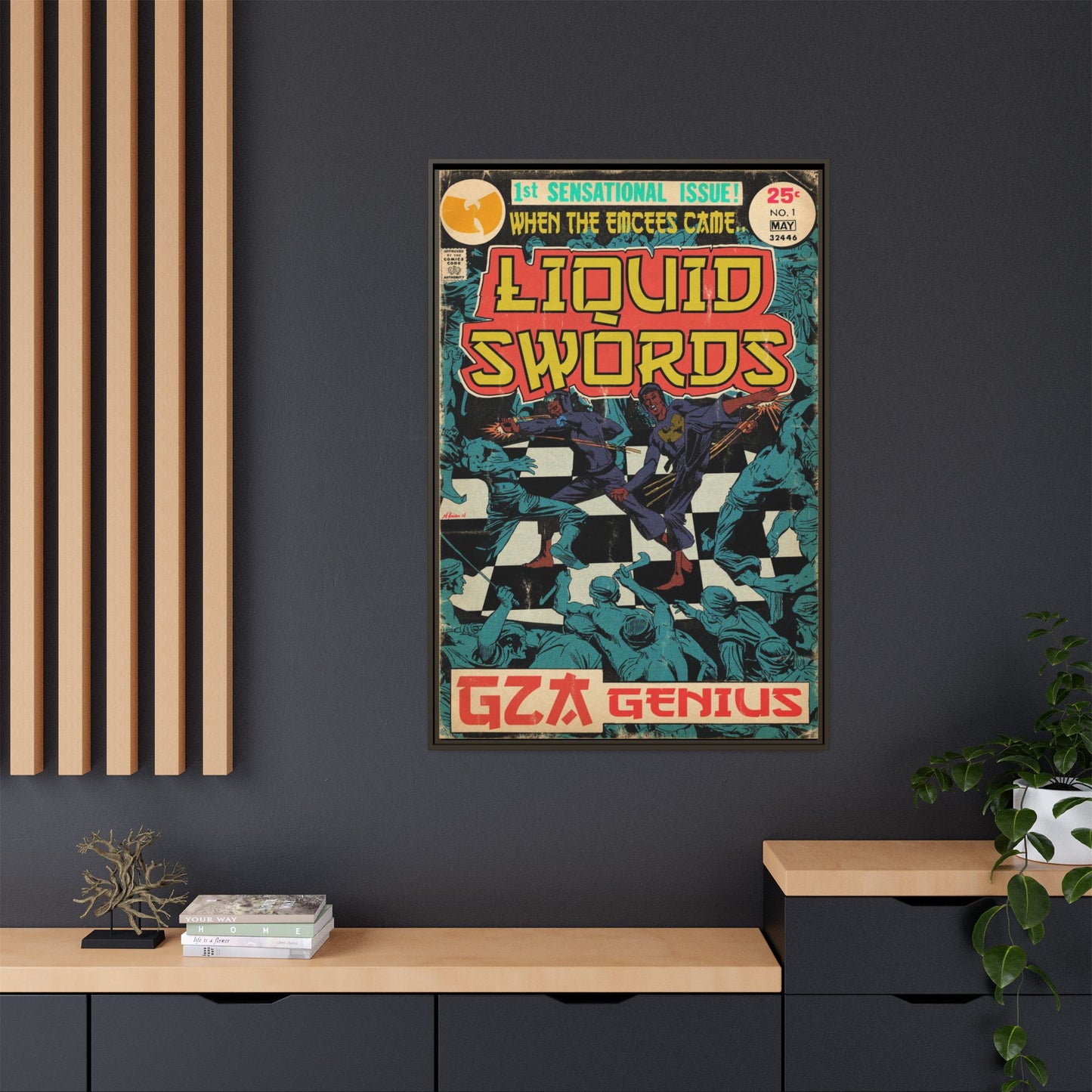 GZA/Genius - Liquid Swords - Gallery Canvas Wraps, Vertical Frame