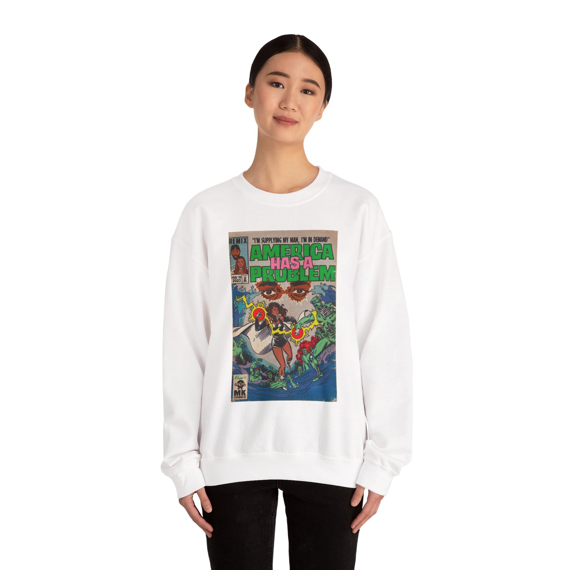 America Has a Problem - Unisex Heavy Blend™ Crewneck Sweatshirt