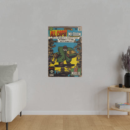 MF DOOM - All Caps - Matte Canvas, Stretched, 0.75"