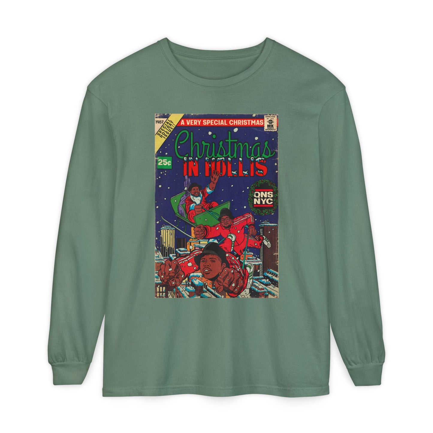 Christmas in Hollis - Unisex Comfort Colors Long Sleeve T-Shirt
