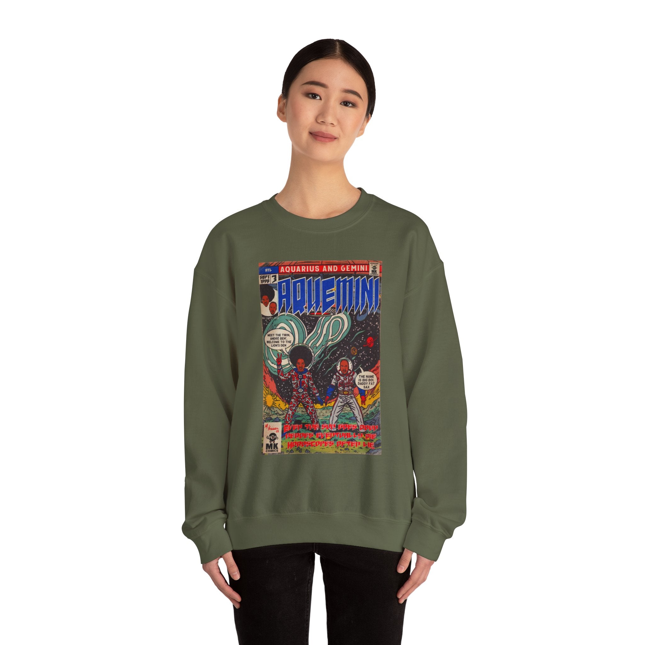 Aquemini - Comic Book Art - Unisex Heavy Blend™ Crewneck Sweatshirt