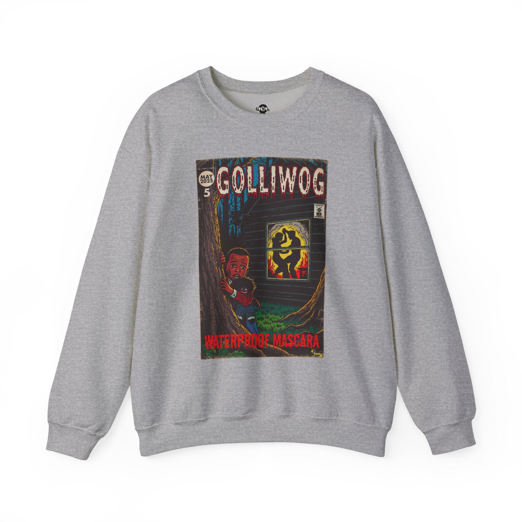 Waterproof Mascara - Golliwog - Unisex Heavy Blend™ Crewneck Sweatshirt
