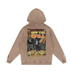 Off the Wall - Snow Washed Loose Cotton Hoodie