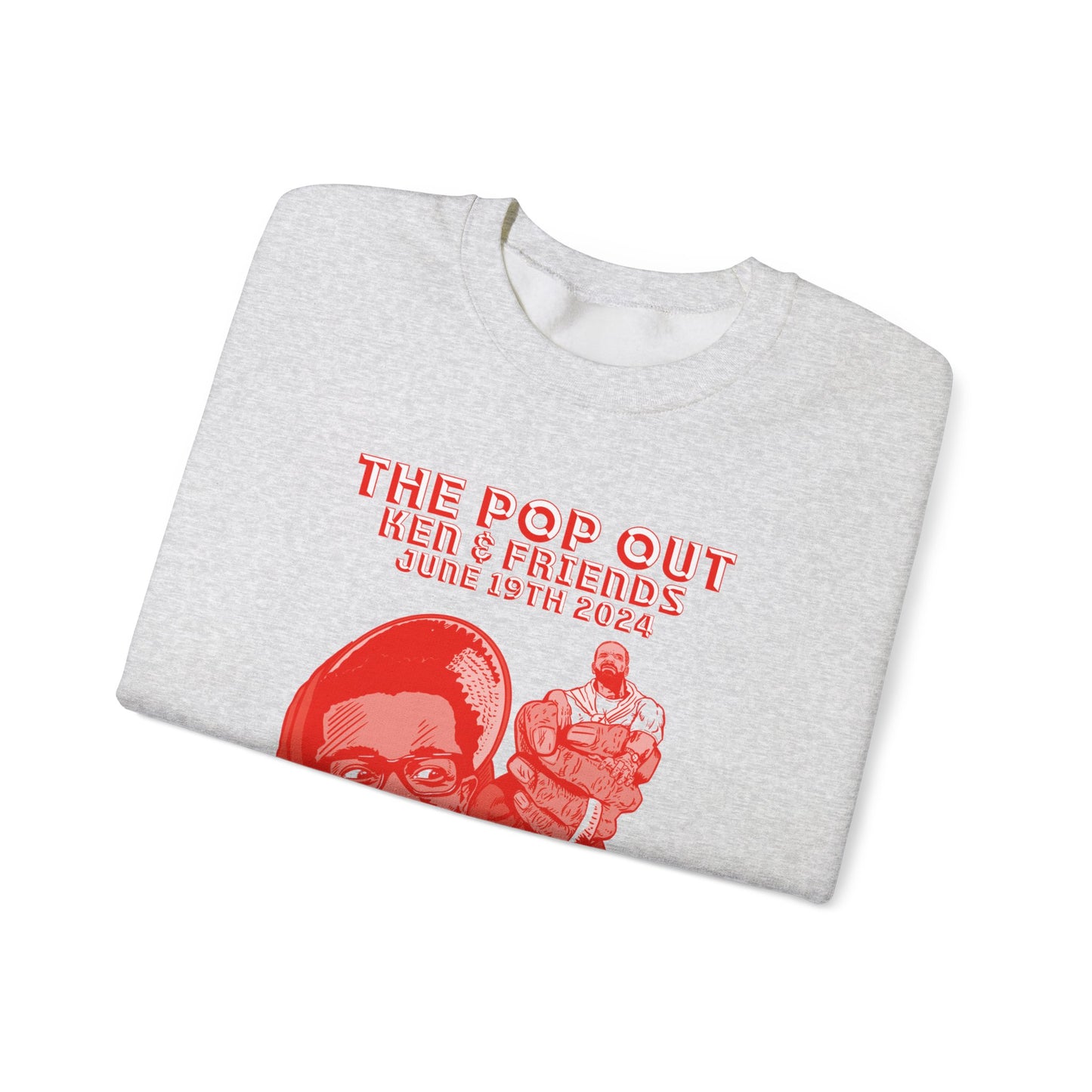Kendrick & Friends - The Pop Out  - RED VARIANT - Unisex Heavy Blend™ Crewneck Sweatshirt
