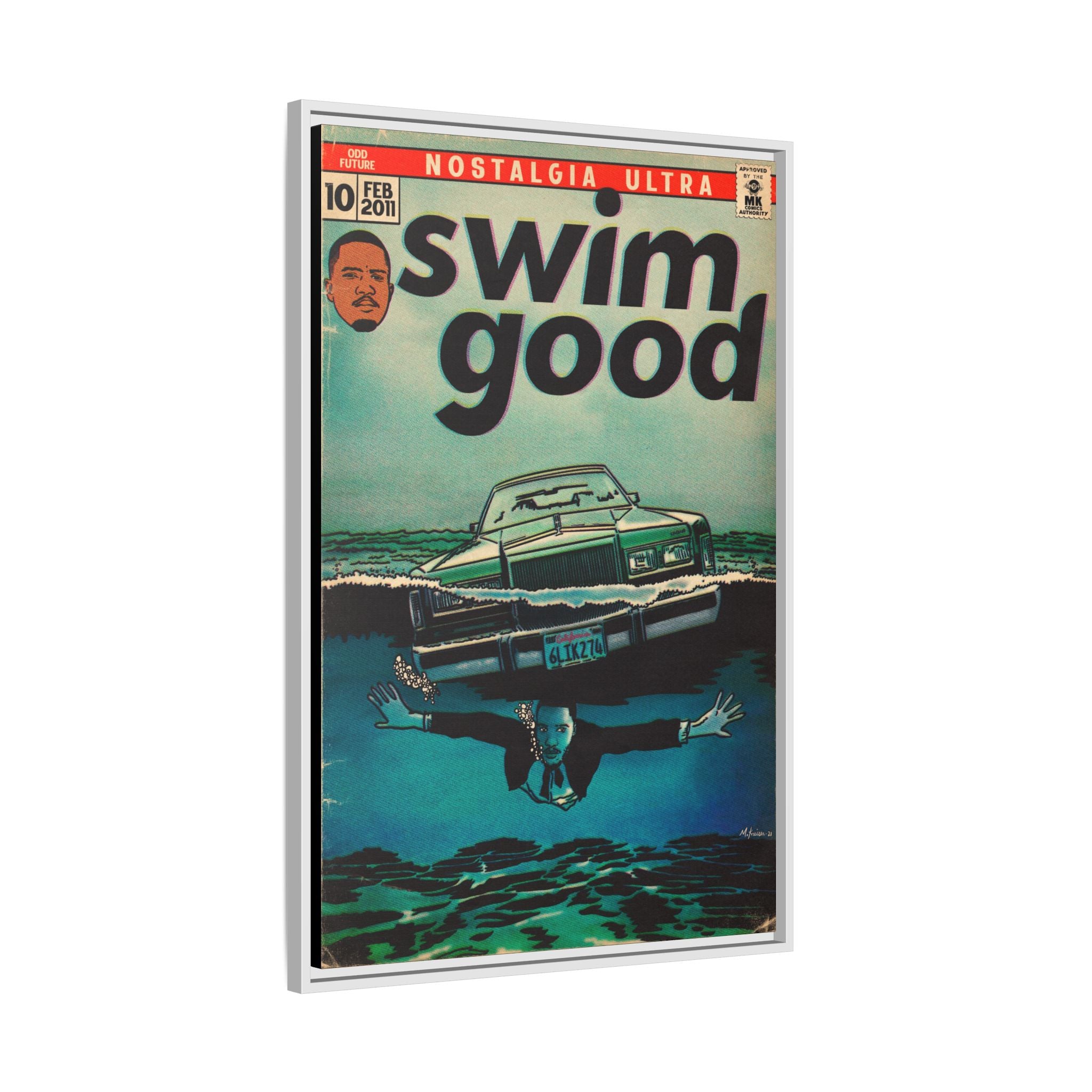 Swim Good - Matte Canvas, Framed (Multi-color)
