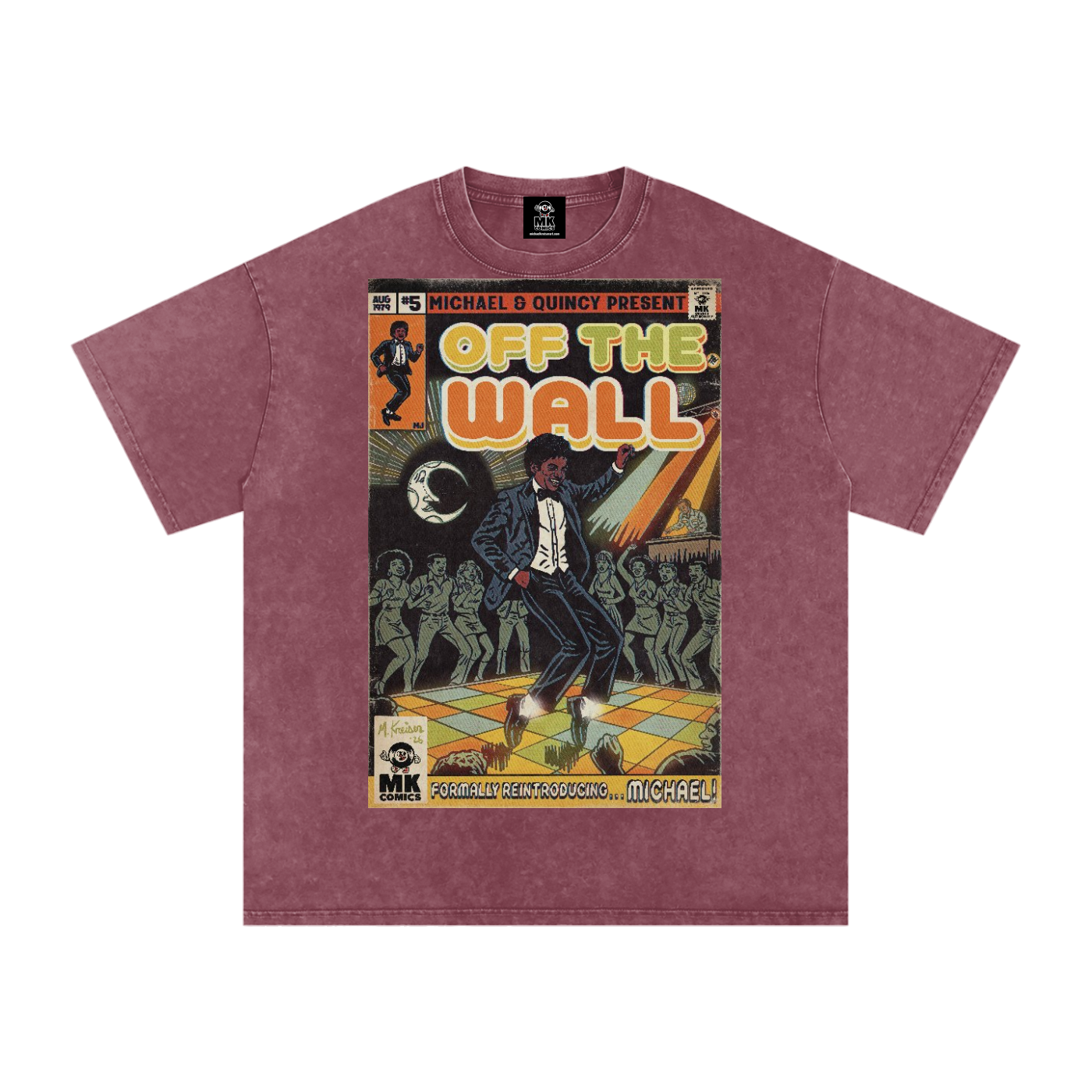 Off the Wall - Snow Washed Oversized Cotton T-Shirt