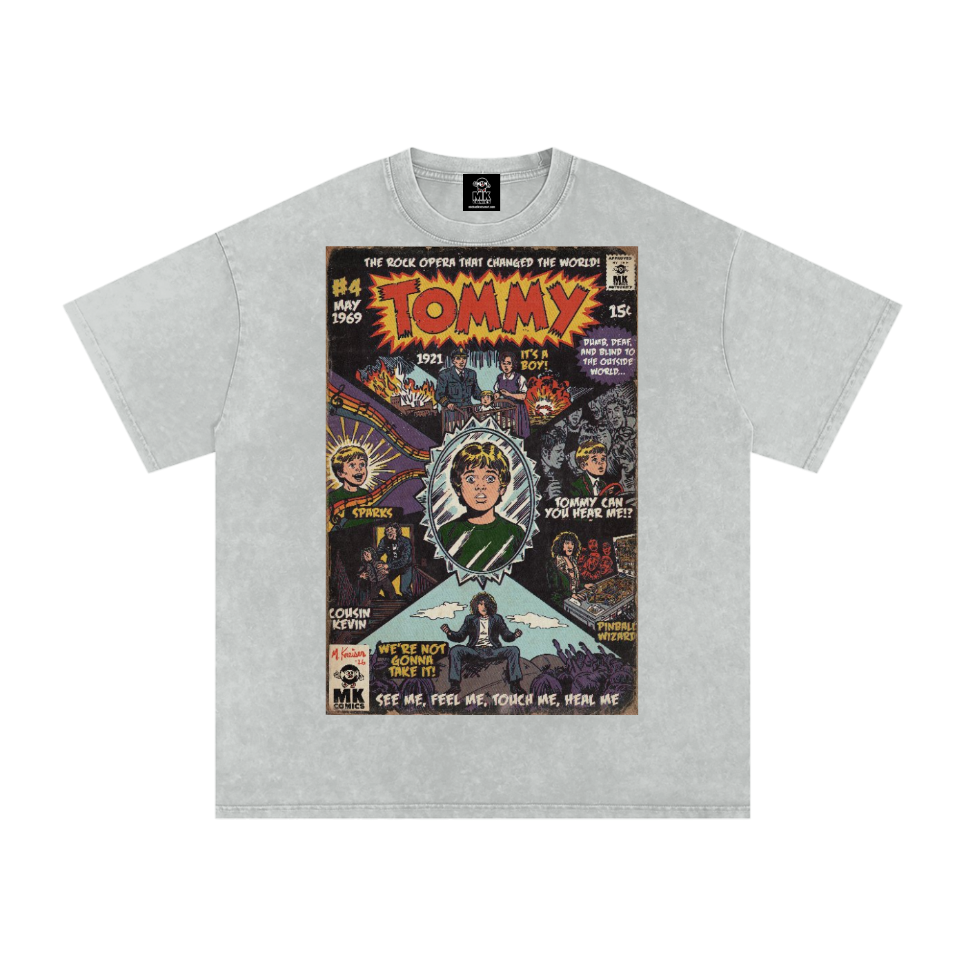 Tommy - Snow Washed Oversized Cotton T-Shirt