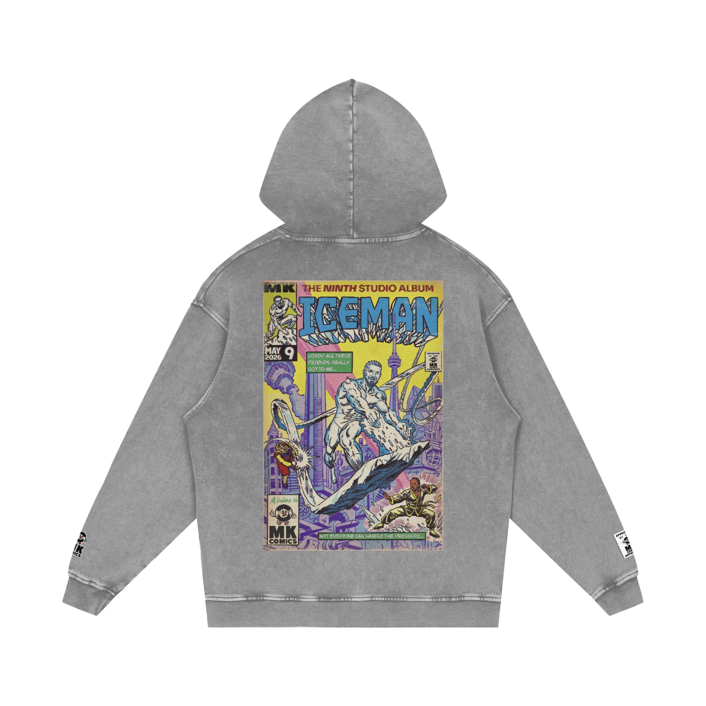 Iceman - Snow Washed Loose Cotton Hoodie