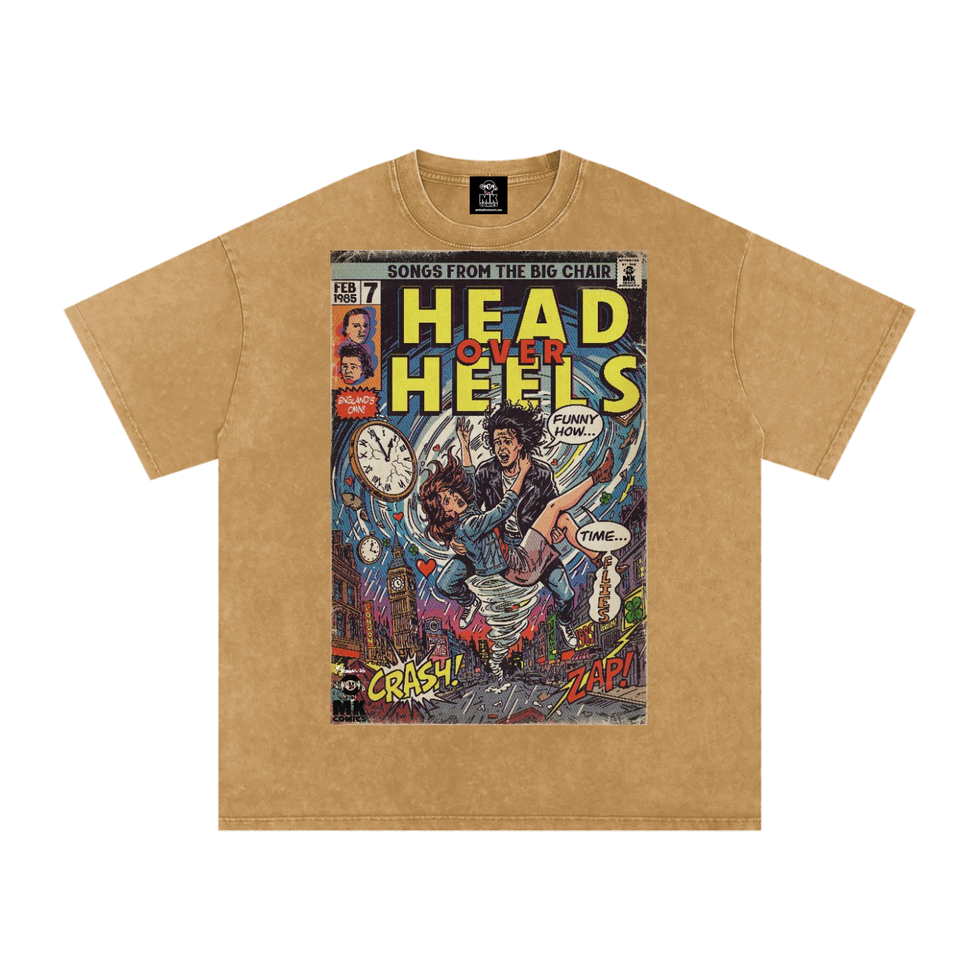 Head Over Heels - Snow Washed Oversized Cotton T-Shirt