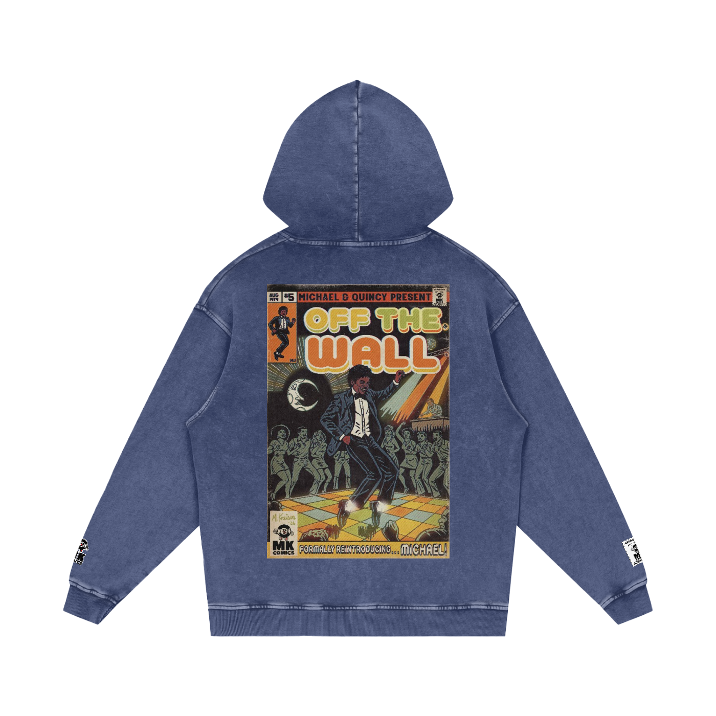 Off the Wall - Snow Washed Loose Cotton Hoodie
