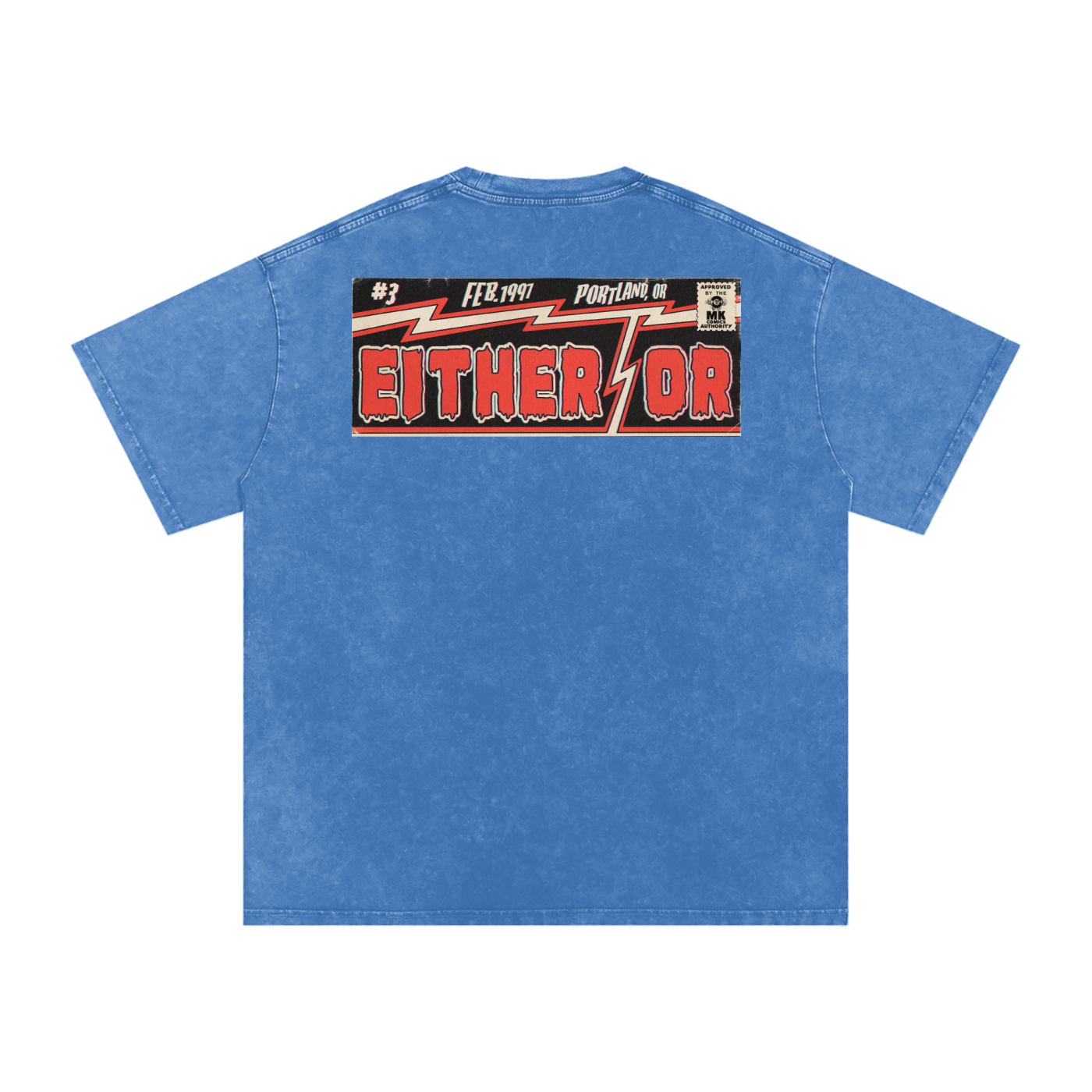 Either/Or - Snow Washed Oversized Cotton T-Shirt
