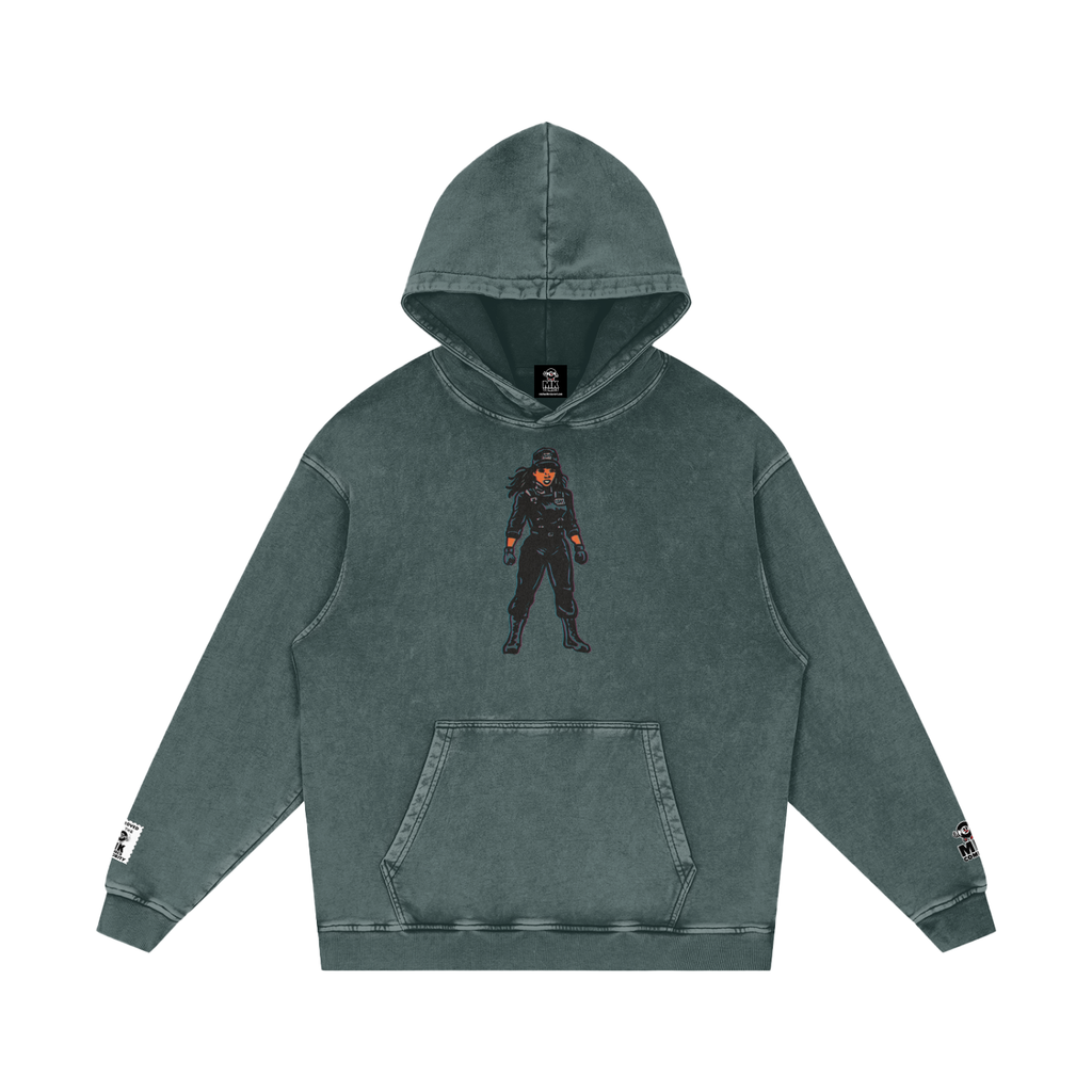 Rhythm Nation - Snow Washed Loose Cotton Hoodie