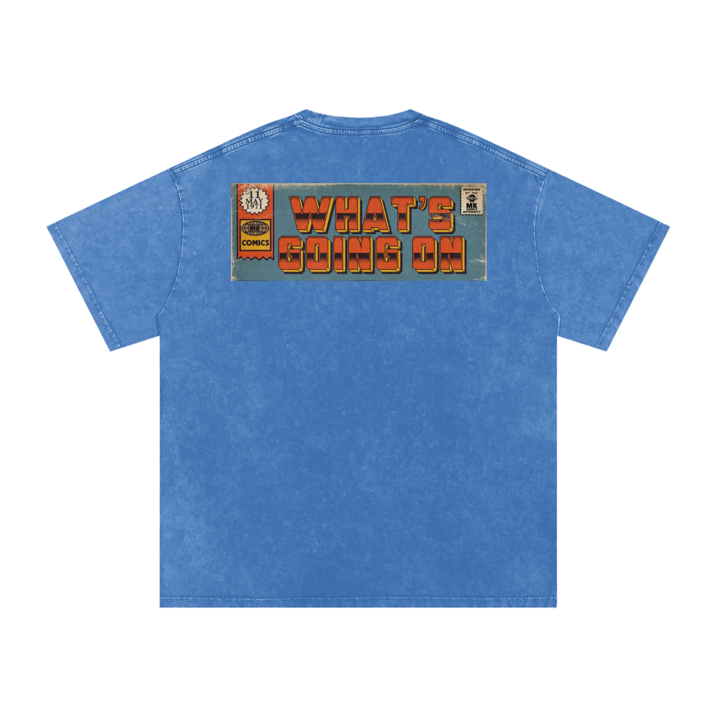 What's Going On - Snow Washed Oversized Cotton T-Shirt