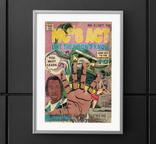 KRS-ONE - MC’s Act Like They Don’t Know - Vertical Matte Poster