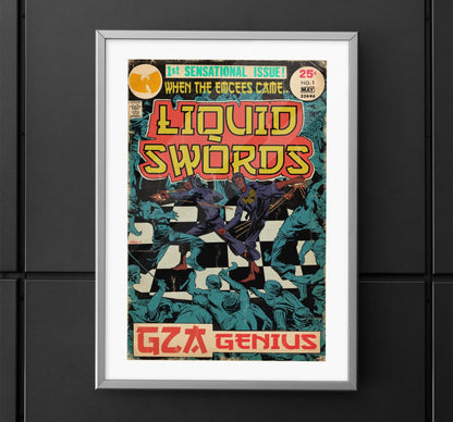 GZA/Genius - Liquid Swords - Wu-Tang - Vertical Matte Poster