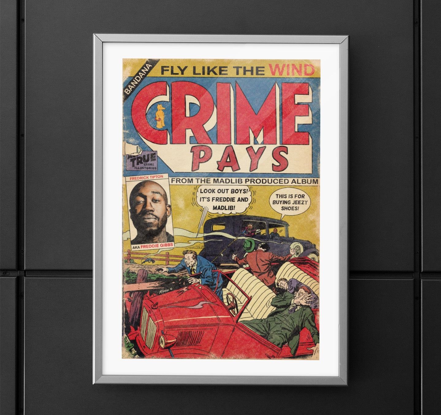Freddie Gibbs - Crime Pays - Madlib - Vertical Matte Poster