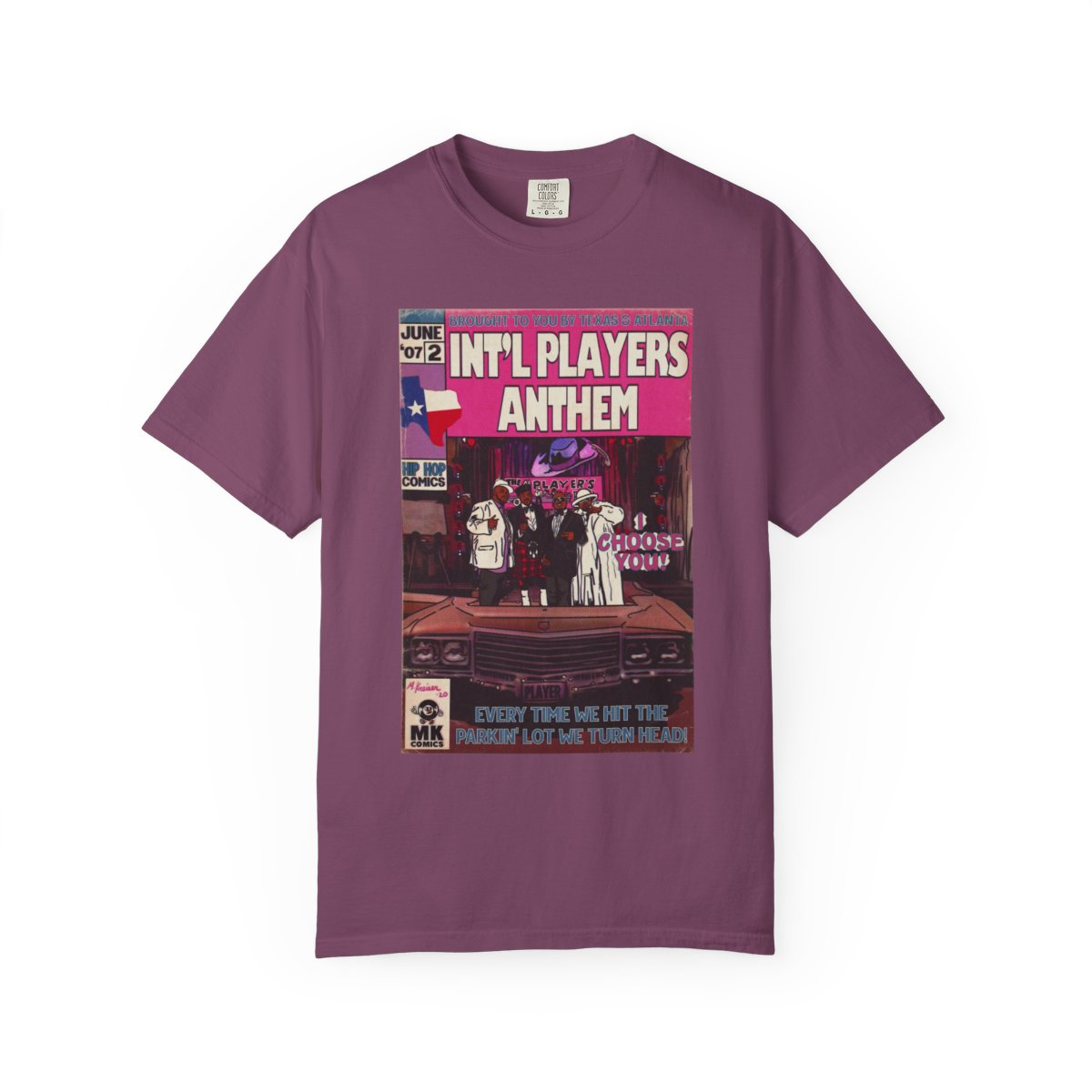 Int’l Players Anthem - Unisex Comfort Colors T-shirt | Hip Hop Graphic Tee, Garment-Dyed Soft Cotton, Relaxed Fit