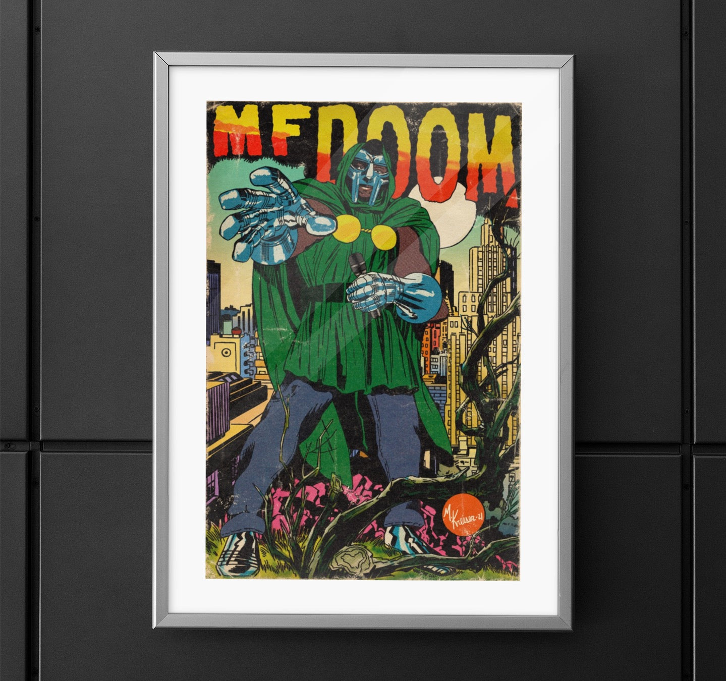 MF DOOM - Hip Hop Comics - Vertical Matte Poster