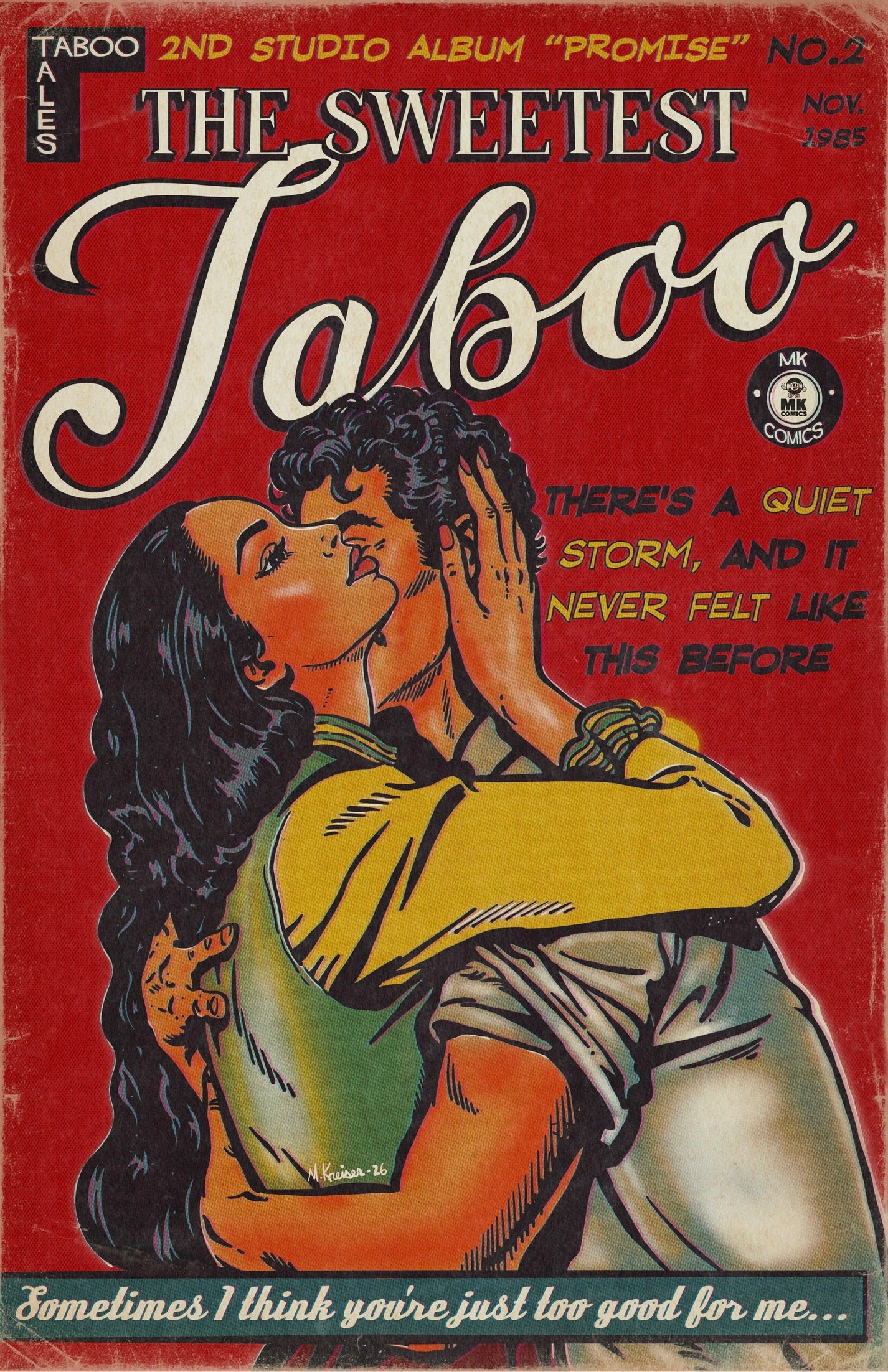 Sade - The Sweetest Taboo - MK Comics Parody Art - Fine Art of MK