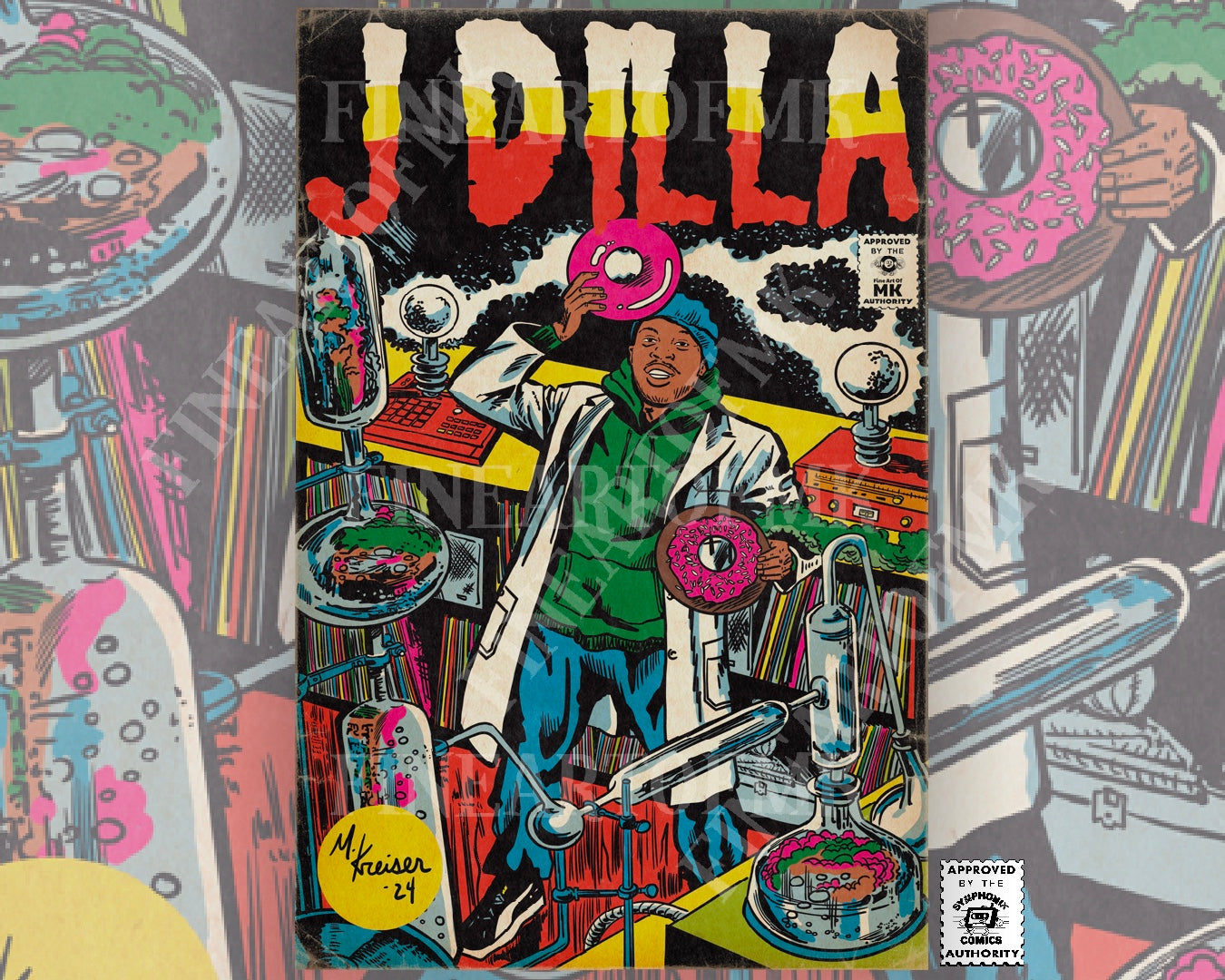 J Dilla - Comic Book Art - Matte Vertical Poster – Fine Art Of MK