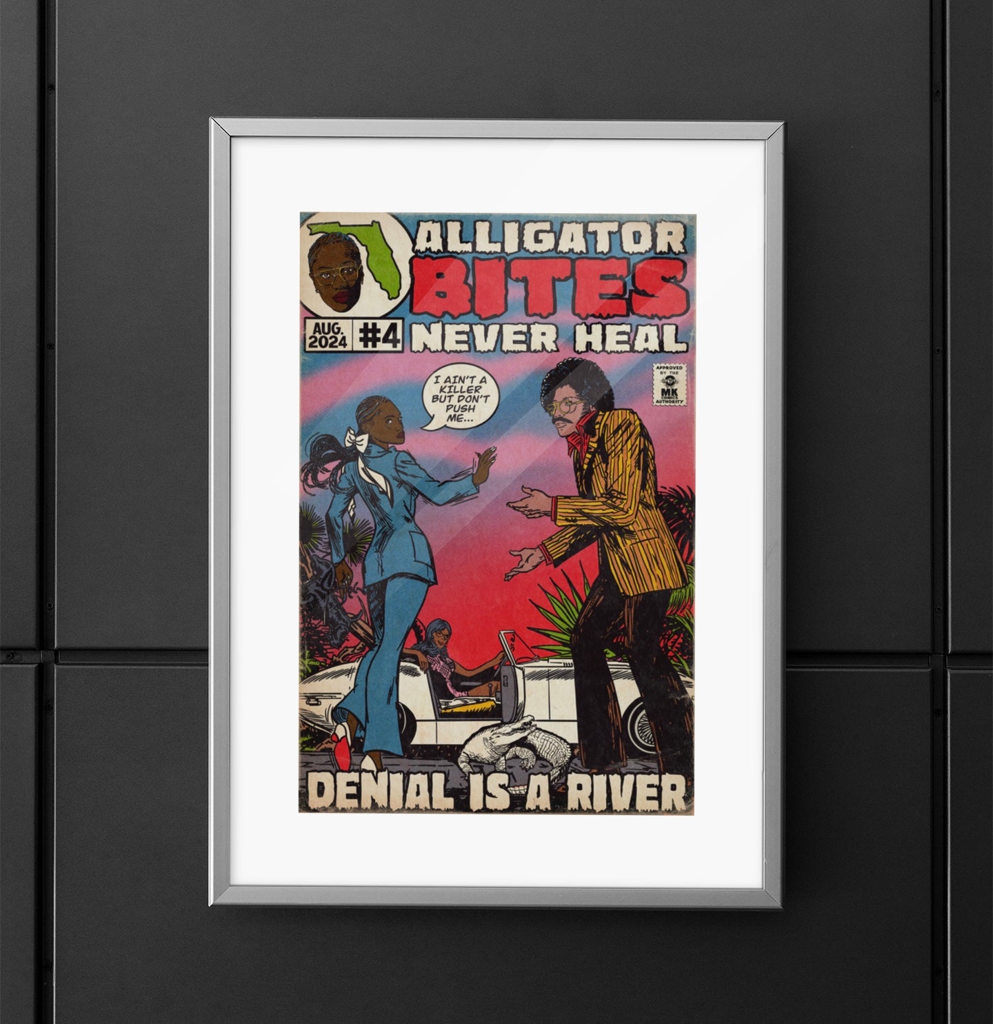 Denial is a River - Alligator Bites - Matte Vertical Posters