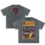 Helicopter - Snow Washed Oversized Cotton T-Shirt