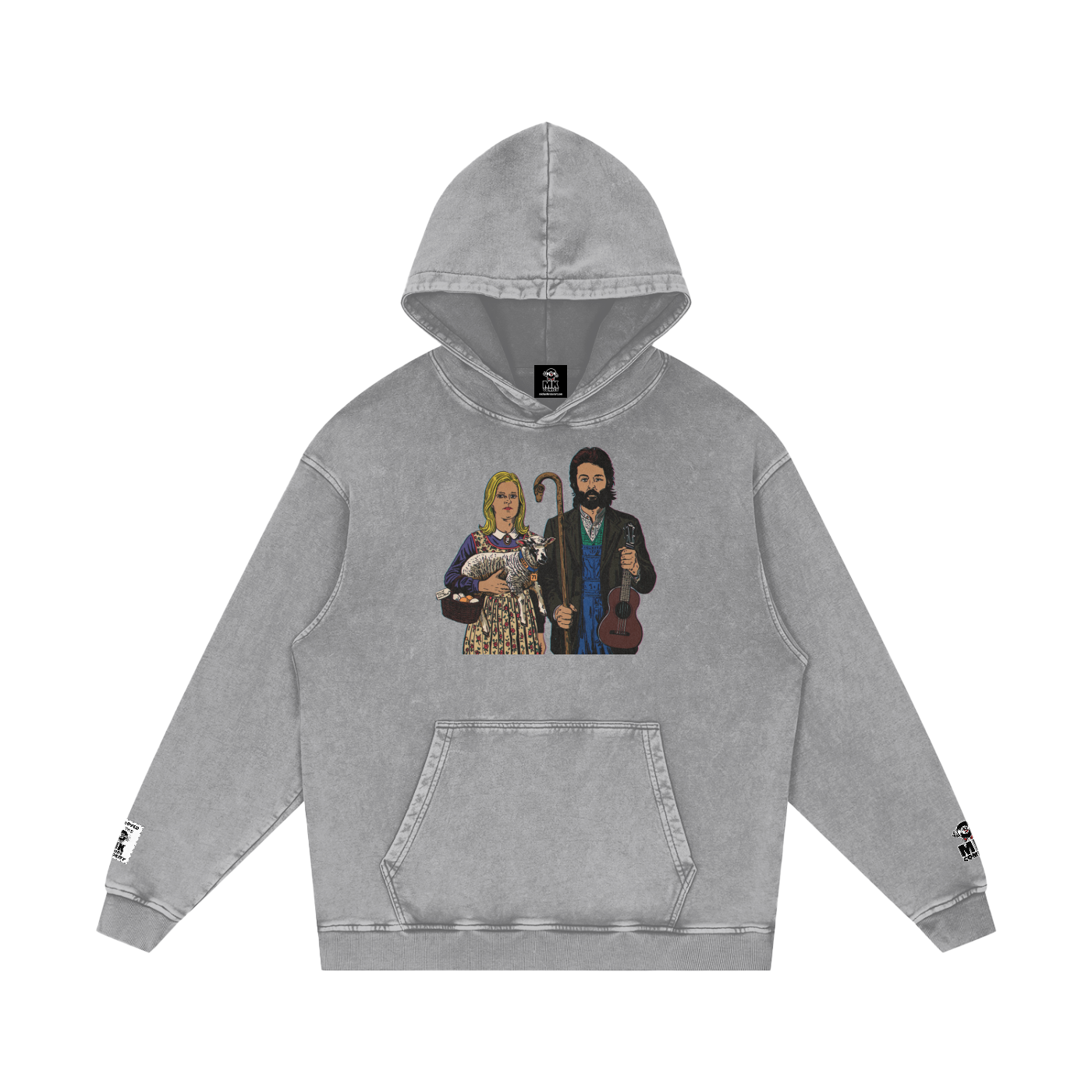 Ram - Snow Washed Loose Cotton Hoodie