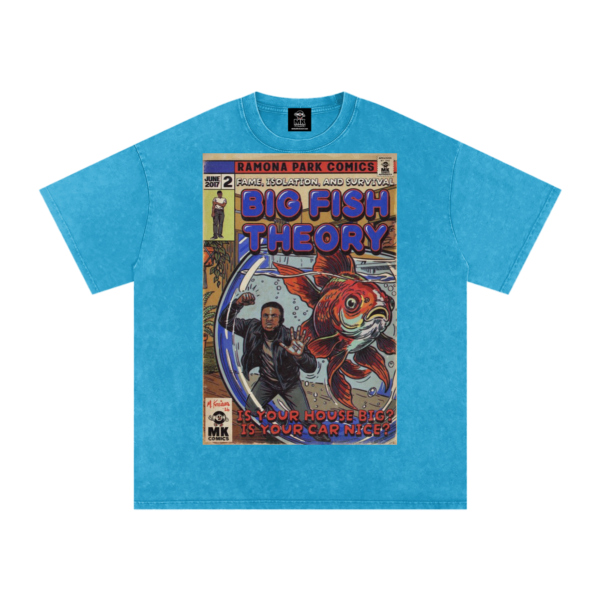 Big Fish Theory - Snow Washed Oversized Cotton T-Shirt