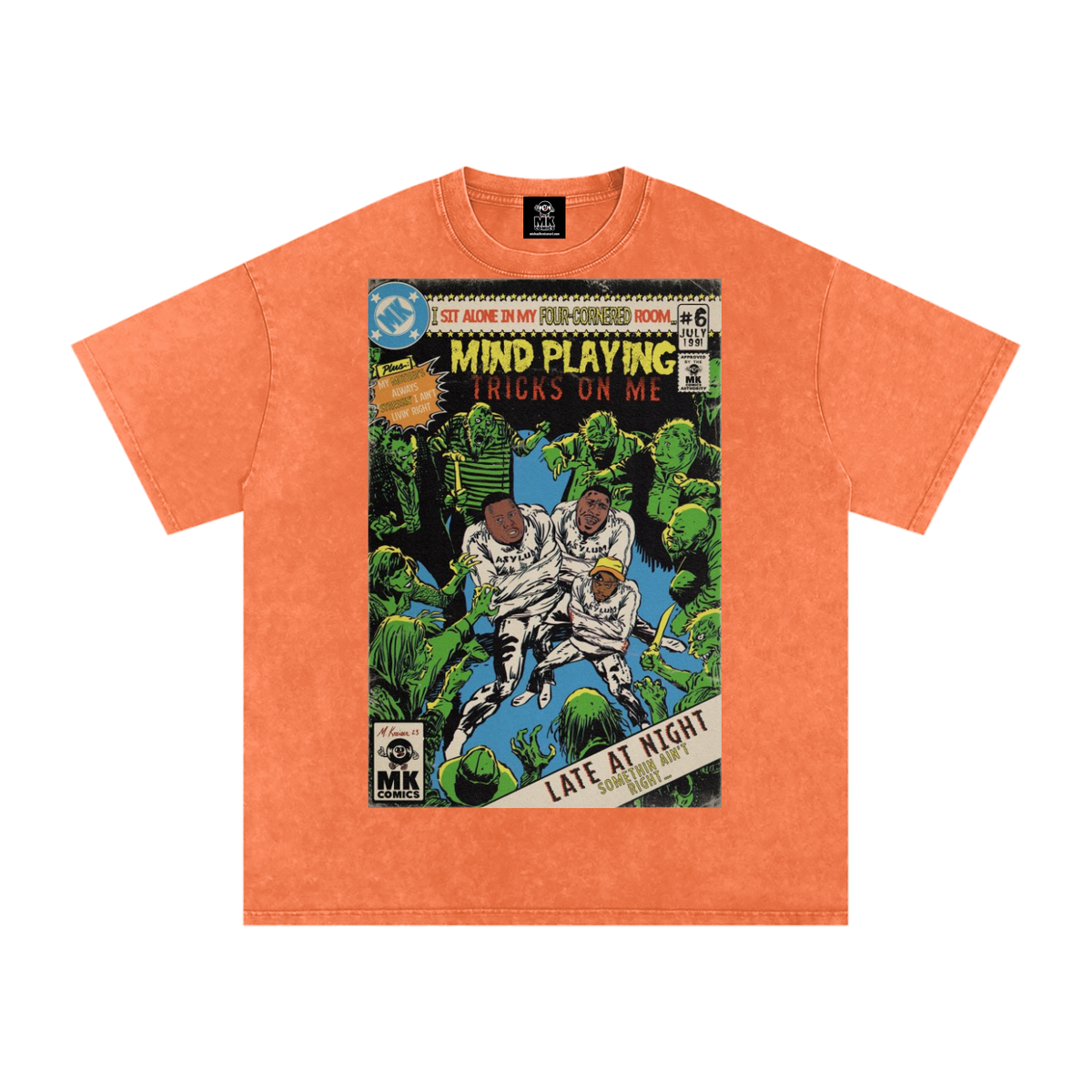 Mind Playing Tricks on Me - Snow Washed Oversized Cotton T-Shirt