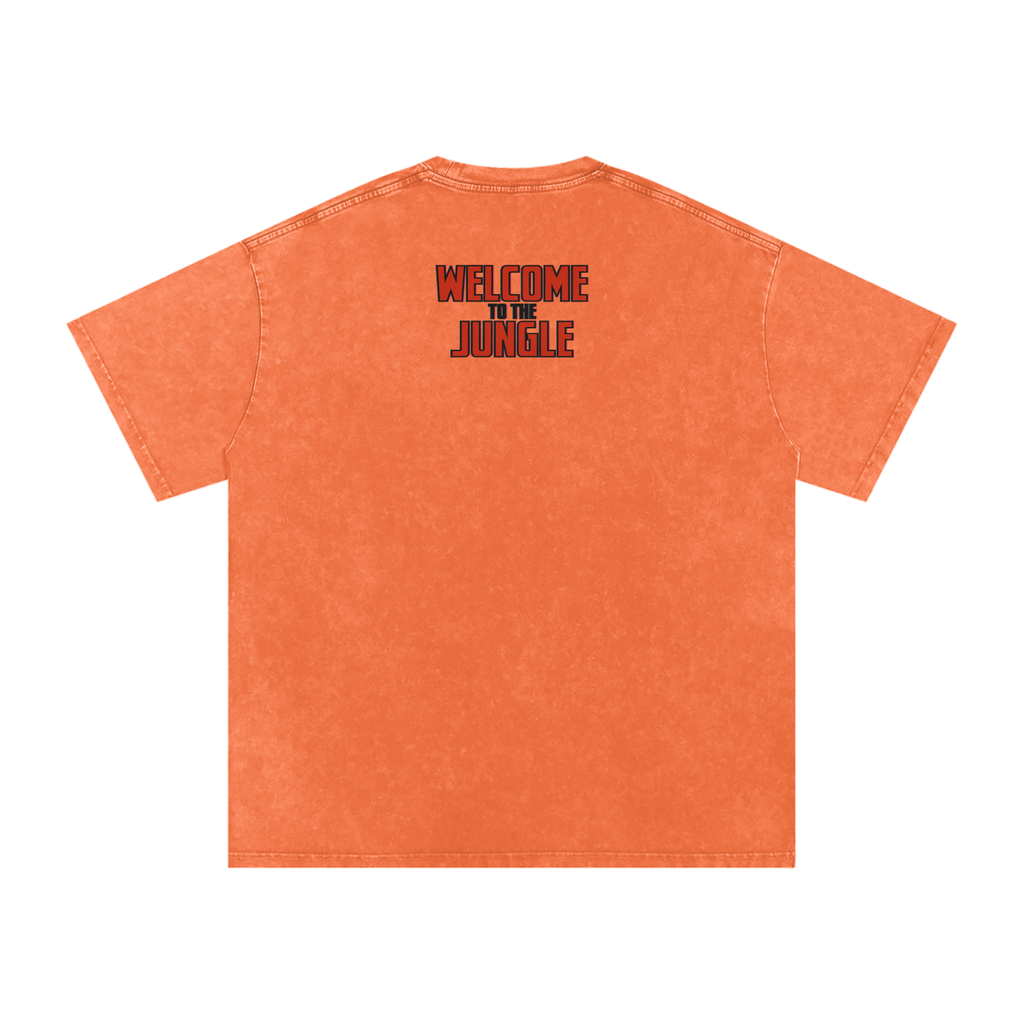 Welcome to the Jungle - Snow Washed Oversized Cotton T-Shirt