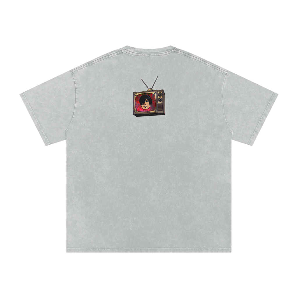 Only - Snow Washed Oversized Cotton T-Shirt