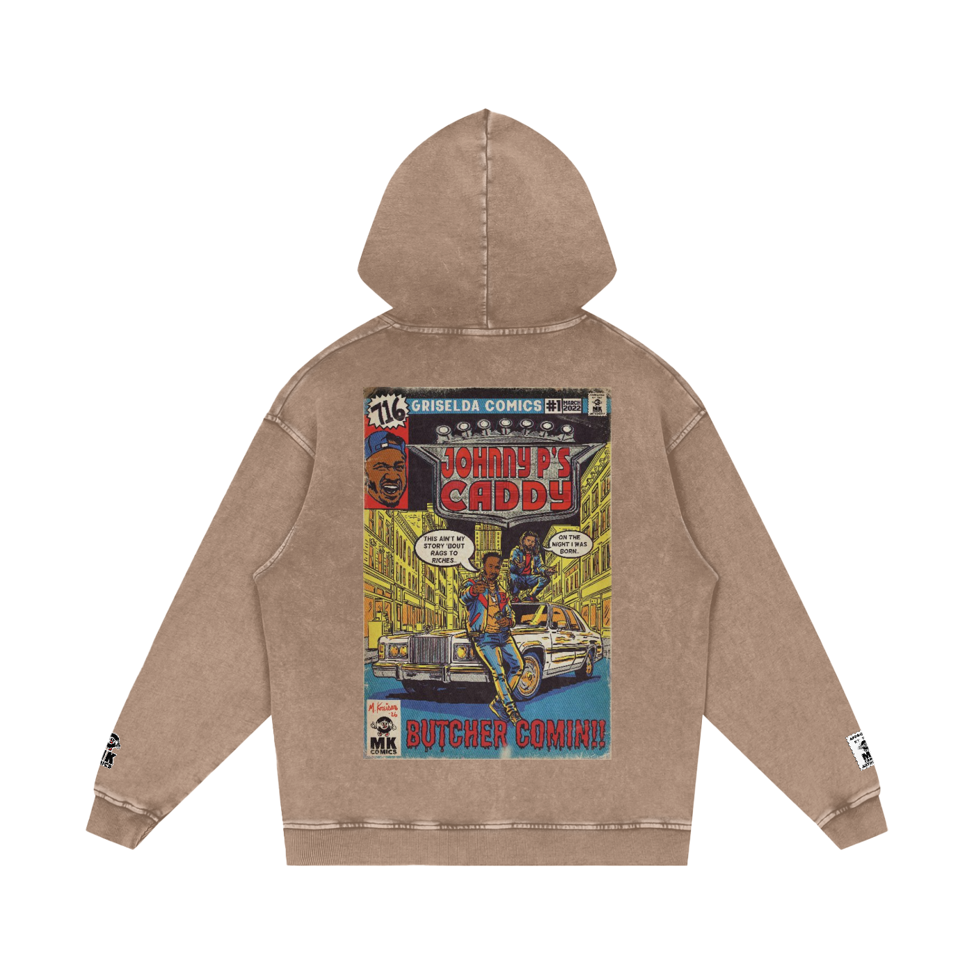 Johnny P's Caddy - Snow Washed Loose Cotton Hoodie