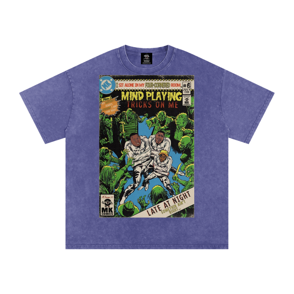 Mind Playing Tricks on Me - Snow Washed Oversized Cotton T-Shirt