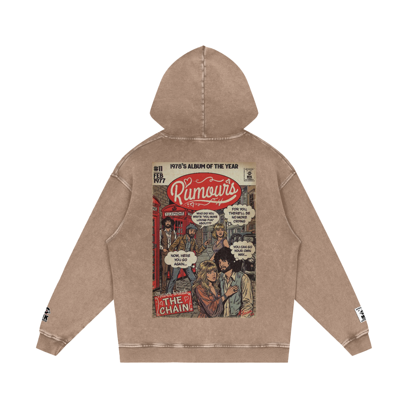 Rumours - Snow Washed Loose Cotton Hoodie