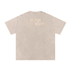 Things Fall Apart - Snow Washed Oversized Cotton T-Shirt