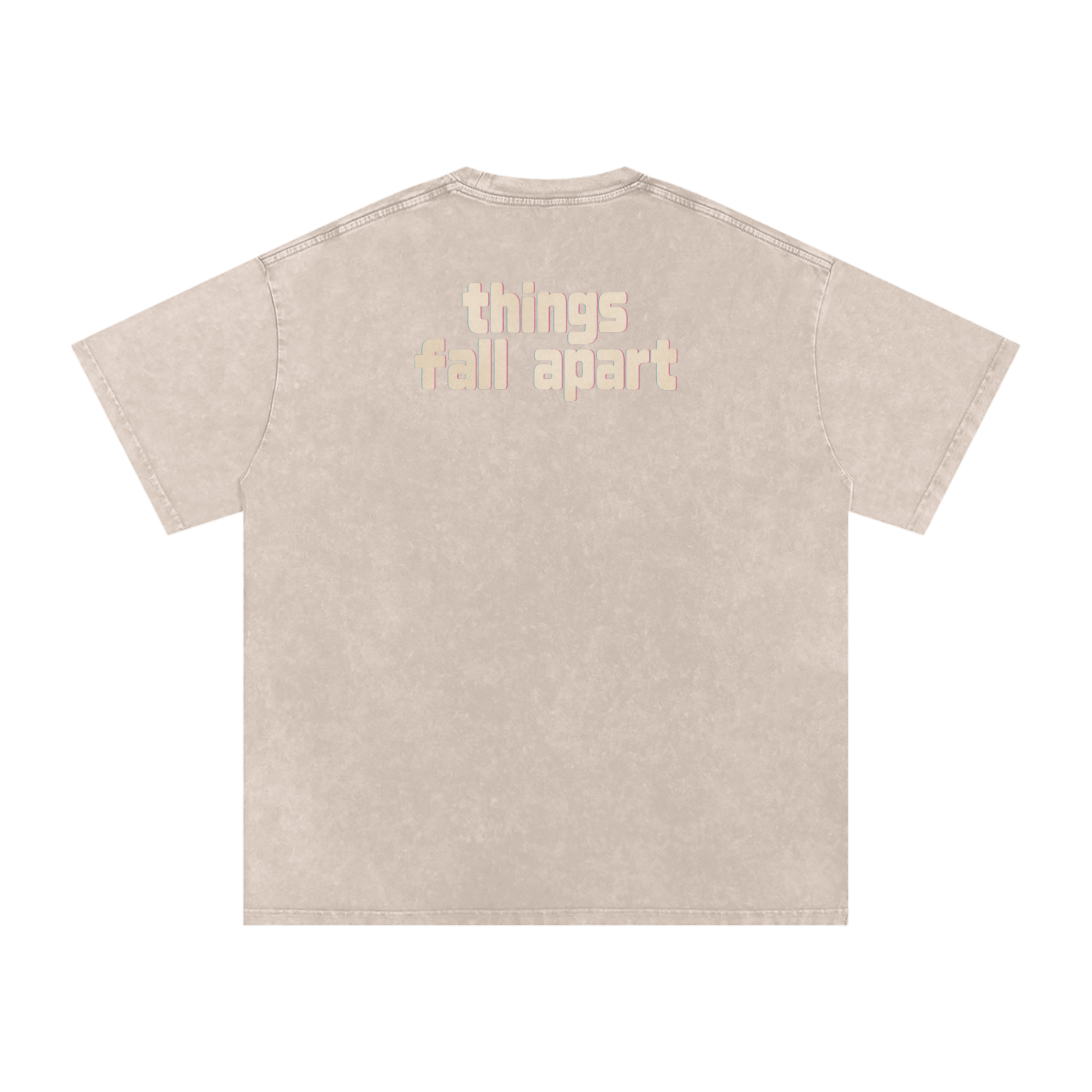 Things Fall Apart - Snow Washed Oversized Cotton T-Shirt